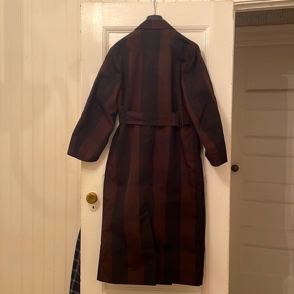 SOLD GANNI Checkered Trench Coat EU 38 - Picture 8 of 8